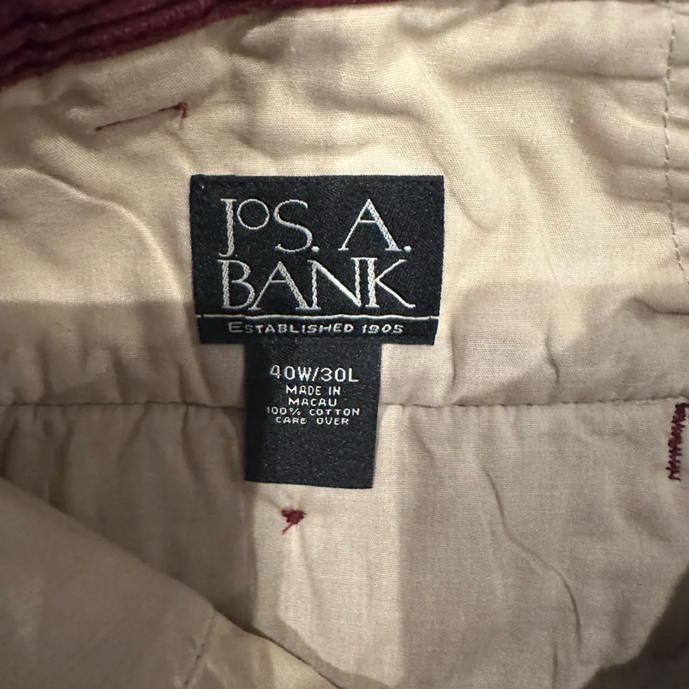 Jos. A. Bank Maroon/Burgundy Corduroy Pants 40/30 - Picture 3 of 4